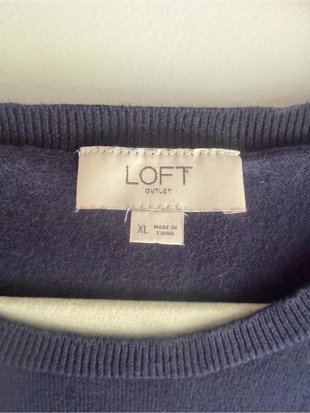 Loft 100% Cotton Navy Blue Scottie Dog Embroidered Sweater Size XL - Picture 5 of 7